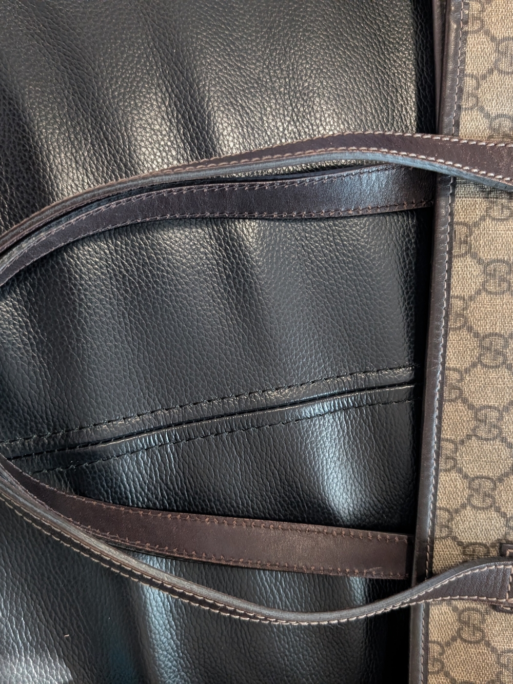Gucci Monogram Canvas Tote in Beige/Brown - Picture 3 of 13